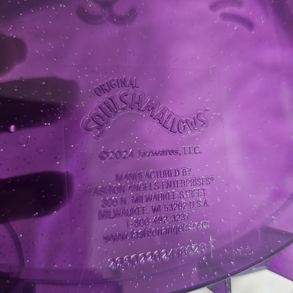 NEW Squishmallows Squishalongs 1 & Plastic Purple Carrying Cat Storage Container - Picture 8 of 11